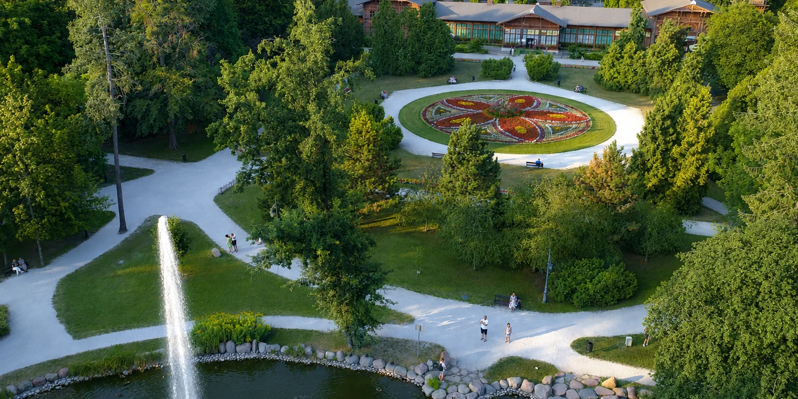 Ciechocinek park z lotu ptaka